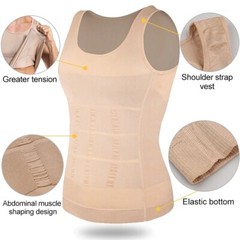FAJAS Men Body Slimming Tummy Shaper Belly Underwear Shapewear Waist Girdle Vest