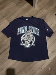 VINTAGE 90s PENN STATE university logo 7 navy distressed COLLEGIATE tshirt