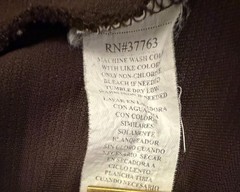 Perry Ellis Polyester Ribbed Knit Crew Neck Short Sleeve Shirt-Men’s XL-Brown