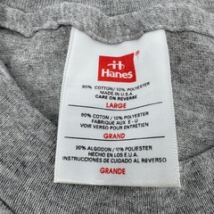 Vintage Hanes Mens Large Gray Pocket T Shirt Short Sleeve Made in USA Deadstock