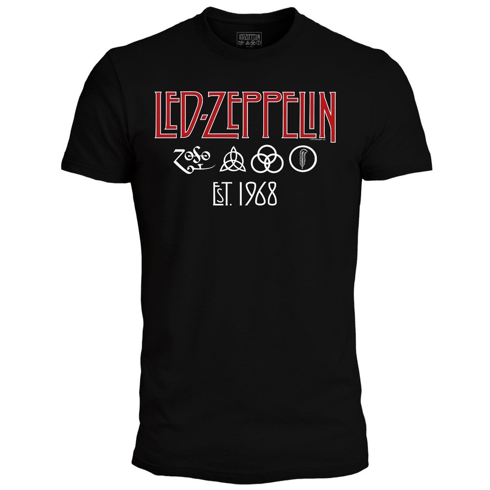 Official Led Zeppelin T-Shirt Jersey T-Shirt Original Black Rock Novelty 2026