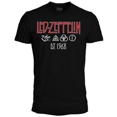 Official Led Zeppelin T-Shirt Jersey T-Shirt Original Black Rock Novelty 2026