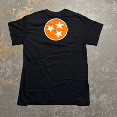 Tennessee Shirt Adult Medium Black Orange T-Shirt Short Sleeve Double Sided Vols