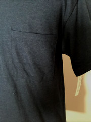 ATHLETIC WORKS DRIWORKS Navy Blue Short Sleeve Crew Neck Pocket T-Shirt Sz S*