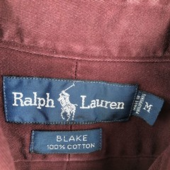 Ralph Lauren BLAKE Men’s Long Sleeve Button-Down Shirt Wine Red M Japan