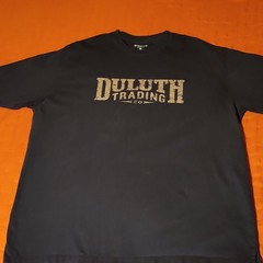 Duluth Trading Co Longtail Black XL Men’s Cotton Knit Logo Crew Neck T-Shirt