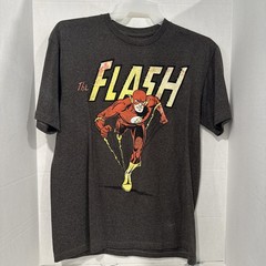Vintage DC Comics T-Shirt the Flash Graphic Tee, Charcoal Grey SS Men’s