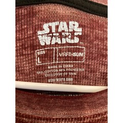 Star Wars Fifth Sun Darth Vader Sugar Skull Thermal Shirt Mens Large Burgundy