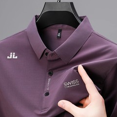Polo A Cuadros Elegante Para Hombre Camisa De Manga Corta Camiseta Ajustada Lujo
