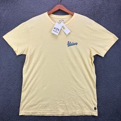 Billabong Wave Washed Beachin Graphic T-Shirt Mens Large Yellow New MT131BBE