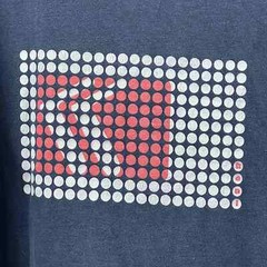 Karl Kani Mens XL Blue Graphic Print Long Sleeve Crew Neck Shirt Cotton Pullover