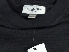 Goodfellow Thermal Shirt Men L Black Waffle Knit Crew Neck NWT Casual Layer