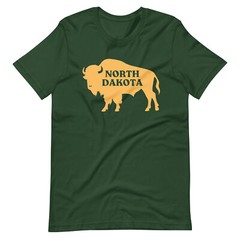 North Dakota Green Bison NDSU Unisex t-shirt S,M,L,XL,2X,3X,4X