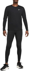 NIKE Dri-FIT Miler Long Sleeve Running T-Shirt sz 2XL XX-Large Black Reflective