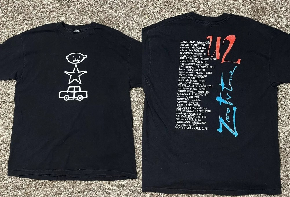 U2 Band Shirt, U2 Band Black Short Sleeve Cotton Unisex T-shirt Reprint S-5XL