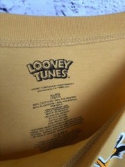 LOONEY TUNES Juniors T-Shirt That’s all Folks Graphic Yellow Size XL(15/17) EUC