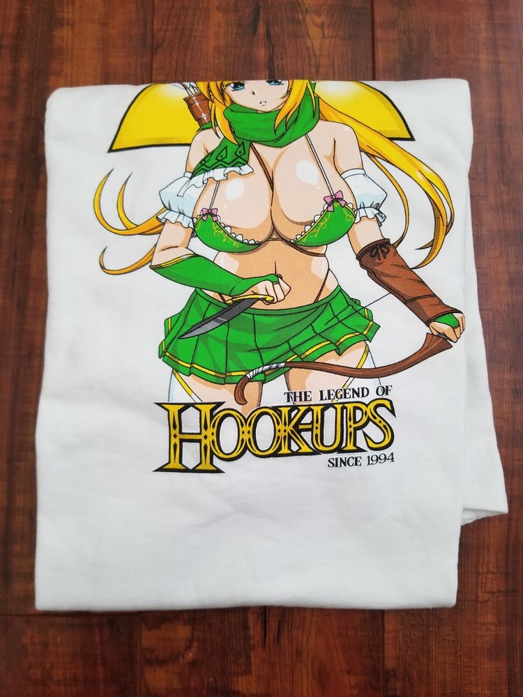 Hook-Ups Skateboard – Female Link Long Sleeve White Shirt – Men’s Large – NWOT
