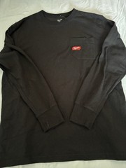 Milwaukee Black Cotton Pocket T-Shirt Crew Neck Long Sleeve Men’s Size L