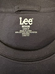 Lee Men’s Black Classic Fit Crew Neck Stretch Pocket Logo T-Shirt Size M
