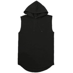 Solid Color Men’s Tank Tops Vest Sleeveless Tees For Male Hooded