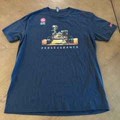 2021 JPL x NASA Mars Perseverance Rover Landing Date Staff T-Shirt Large