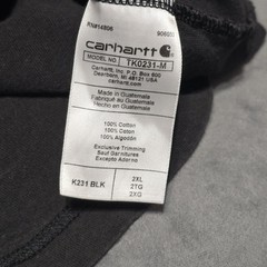 Carhartt Shirt, Sz 2XL, Black Loose Fit Long Sleeve Workwear, TK0231-M