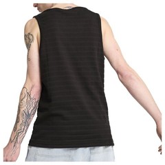 PUMA Elevated Essentials Structured Crew Neck Tank Top Mens Black Casual Athlet