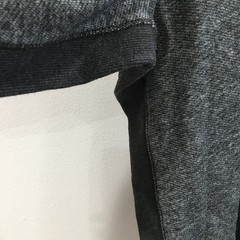 VINCE Mens sz XL/Large Marled Dark Gray White Ribbed Inserts Pullover Shirt