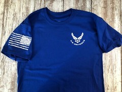 Air Force Military T-shirt With DD-214 Alumni USAF Chest Logo 113