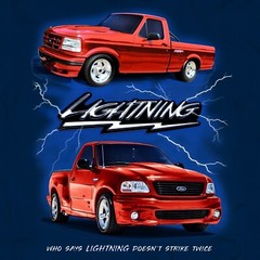 Joe Blow T’s Ford F-150 Truck SVT Lightning Men’s Navy Blue T-Shirt 1st 2nd Gen