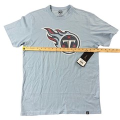 47 Brand Tennessee Titans NFL T-Shirt Mens Medium Gulf Blue Light Blue Fan Gear