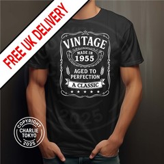 Mens 70th Birthday T Shirt 1945 Any Age any Year 40th 21st 30th 70th Gift Ladies