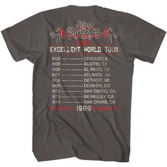 Bill & Ted Wyld Stallyns Most Excellent World Tour 1989 Men’s T Shirt Rock Merch