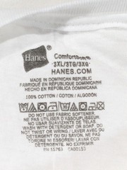Hanes ComfortSoft Mens White T-Shirts 3XL 2-Pack Pre-Owned 100% Cotton