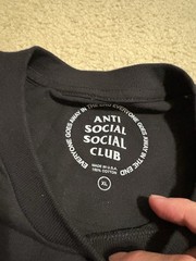 Size XL – Anti Social Social Club Glow In The Dark Pain T-shirt Black /Blue ASSC