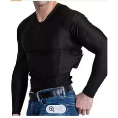 Concealment Clothes Men’S Crew Neck Undercover- Concealed Holster Carry Tops