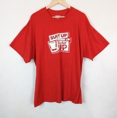 Pucker Up Schnapps Shot Drinking Shirt XL Red Dekuyper Drink Up