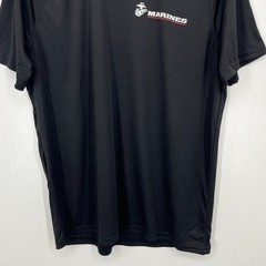 USMC Marines Short Sleeve T-Shirt Men’s Size L Black Moisture Wicking USA NWOT