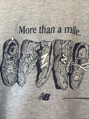 New Balance T-Shirt Mens 3XL Heather Grey More Than a Mile Crew Neck Worn 1x