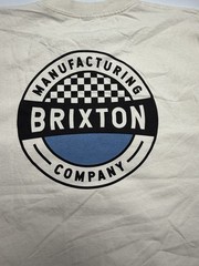 Brixton Checkered Biege NWOT Mens Standard Fit Shirt L Standard Fit B49/50