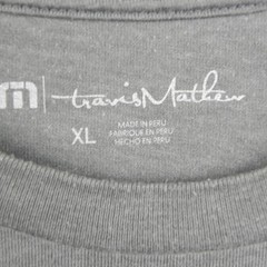 Travis Mathew T-Shirt Mens XL Crew Neck Graphic Print Tee Gray Short Sleeve