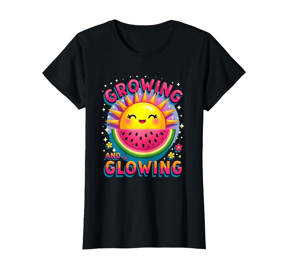 Chic Black Growing & Glowing Maternity Summer T-Shirt, Comfortable, Size L