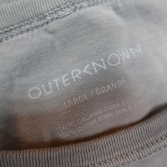 Outerknown Shirt Mens Large Gray Organic Pima Cotton Pocket Crew Neck Sojourn T