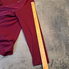 Murano Liquid Luxury Shirt Mens 2XB Burgundy Mock Neck Long Sleeve Cotton NWT