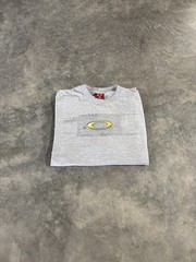 Oakley software Mens Gray Logo Graphic Crew Neck Short Sleeve T-Shirt XL Cotton