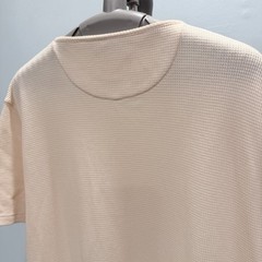Octobre Editions Waffle Knit Henley T-Shirt Organic Cotton Cream Men’s L
