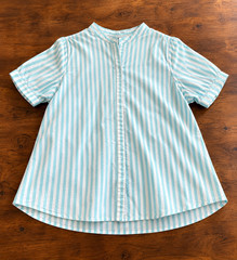 The Foundry Light Blue & White Ice Cream Man Style Shirt 3XLT