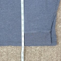 US Polo Assn Shirt Mens XL Blue Long Sleeve Henley Waffle Weave USPA Casual