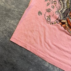 Vintage Nuestra Reyna Virgin Mary Graphic T-Shirt Mens Medium Pink Religious