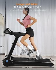 Sporty&Fit 4.0 HP Folding Treadmills [0.6-8.7 MPH] [Max 400LBS] T4203 – Black